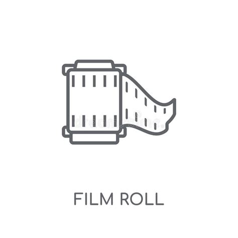 Film Roll Linear Icon Modern Outline Film Roll Logo Concept On Stock