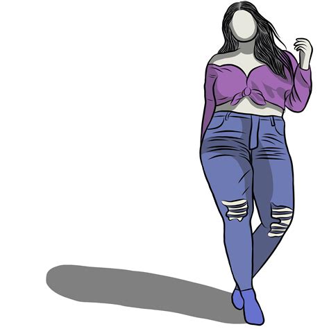 Free Line Drawing Of Cartoon Characterwoman Plus Size 20994833 Png