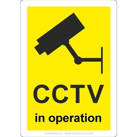 Cctv In Operation Sign Jps Online