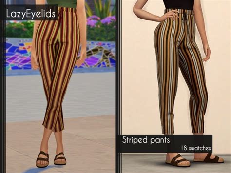 Striped Pants At Lazyeyelids Sims 4 Updates
