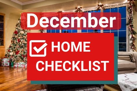 December Home Maintenance And Safety Checklist
