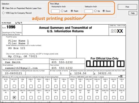 Ezw2 Software How To Print 1096 Form For Irs