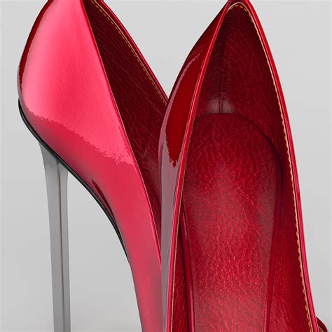 Red High Heel Women Shoes 3d Model Cgtrader