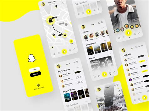 snapchat app redesign uplabs
