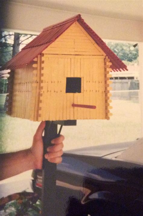 Popsicle stick birdhouse | Popsicle stick birdhouse, Popsicle sticks, Bird houses