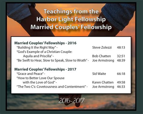 2016 2017 Married Couples Fellowship Teachings Harbor Light Fellowship