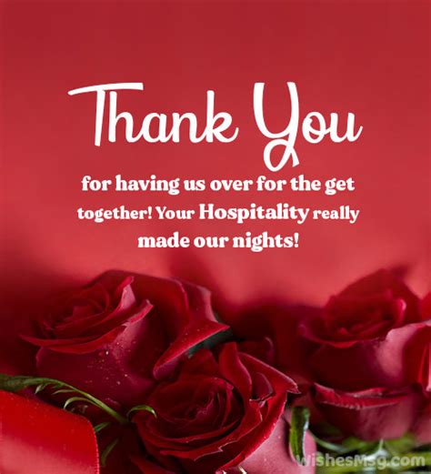 Thank You Messages For Hospitality And Generosity Best Quotations