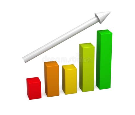 3d Colorful Graph Concept Growth Stock Illustration Illustration Of