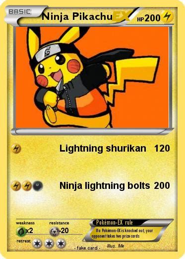Pokémon Ninja Pikachu 75 75 Lightning Shurikan My Pokemon Card