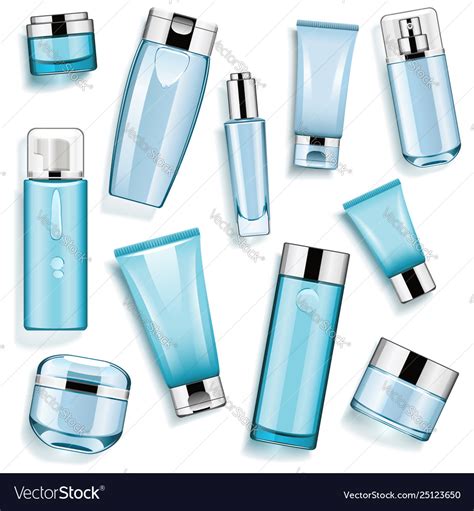 Blue Cosmetic Packaging Royalty Free Vector Image