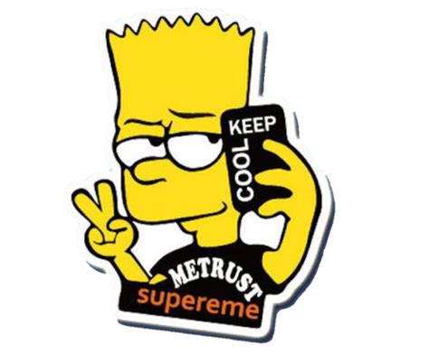 Supreme Bart Simpsons Freetoedit Sticker By Jessicaknable