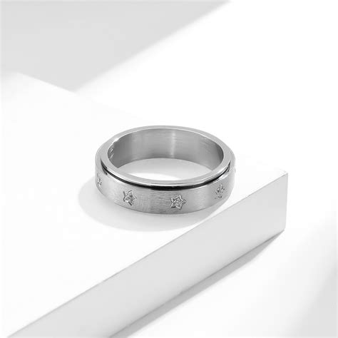 Calming Ring Stainless Steel Anti Anxiety Spinner Jewellery Set