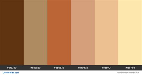 Nude Colors Palette 5f3310 Ad8a60 Bb6536 ColorsWall