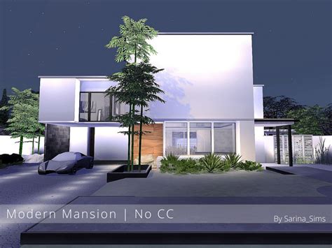 The Sims Resource Modern Mansion No Cc