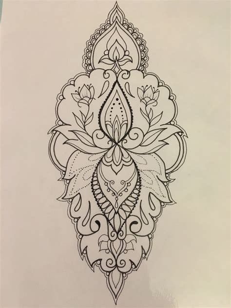 Beautiful Stencil Tattoo Of Mandala Flower Simple Tattoos Tattoos My
