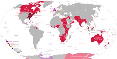 Comprehensive Map Of The British Empire Its Colonies Territories