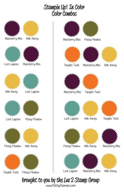 Stampin Up In Color Combos And Deals Color Combos Color Combinations
