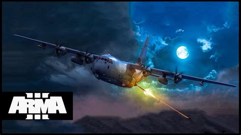 Ac 130 Gunship In Action Arma 3 Youtube