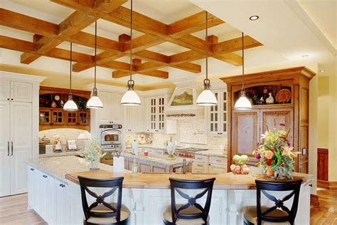 Exposed ceiling beams add visual interest, textural detail, and a framing quality that makes other elements pop. 101 Kitchen Ceilings with Exposed Wood Beams (Photos)