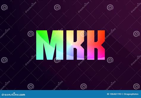 mkk m k k letter combination rainbow colored alphabet logo icon stock vector illustration of