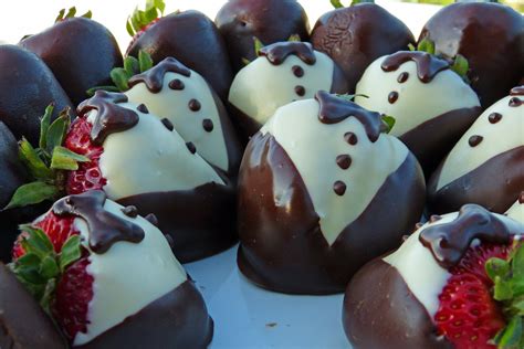 Chocolate Covered Strawberries Dressed For A Wedding Chocolate