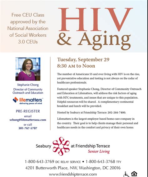 Hiv Aging Ceu Event Lifematters More Than Home Care