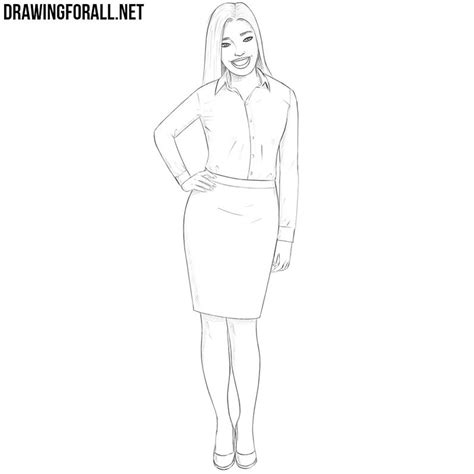 How to draw joe gardner and mr. How to Draw a Girl Step by Step | Drawingforall.net