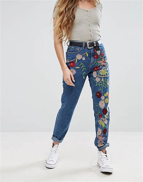 Glamorous Embroidered Jeans Asos