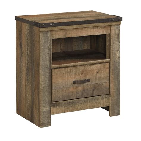 Contemporary Rustic Oak Youth Nightstand Trinell Rc Willey