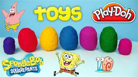 Spongebob Play Doh Eggs Unboxing Toys Youtube