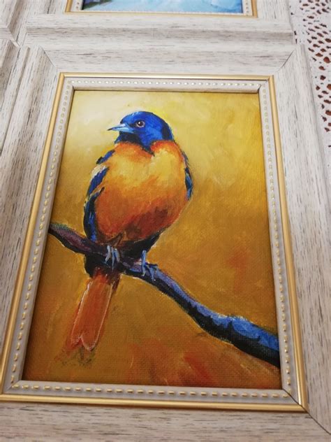 Cuadros Pájaros Chilenos Pintados A Mano - $ 25.000 en Mercado Libre
