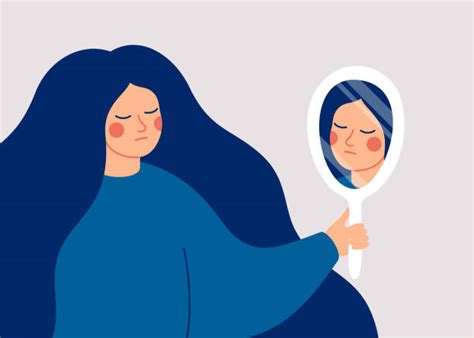 Woman Looking In Mirror Illustrations Royalty Free Vector Graphics