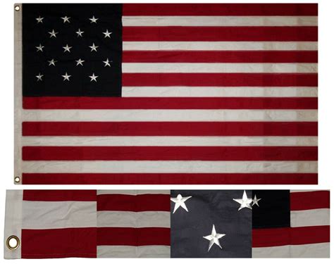3x5 Cotton War Of 1812 15 Star American Flag Fort Mchenry Star