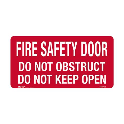 Fire Safety Sign Fire Safety Door Do Not Obstruct Do Not Keep Open