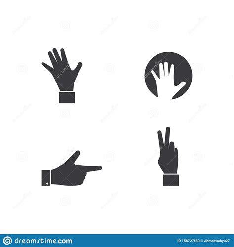 Set of Gesture Hand icon stock vector. Illustration of gesture - 158727550