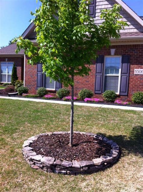 Diy tree stump art is the top idea to beautify your home decoration. DIY Stacked Stone Landscape Border | My Decor & Crafts ...