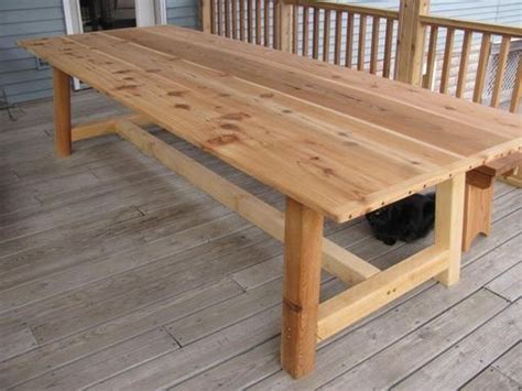 Handmade Large Outdoor Dining Table Cedar By
