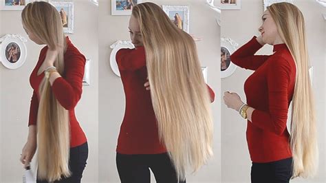 realrapunzels premium blonde hair play buns and braid preview youtube