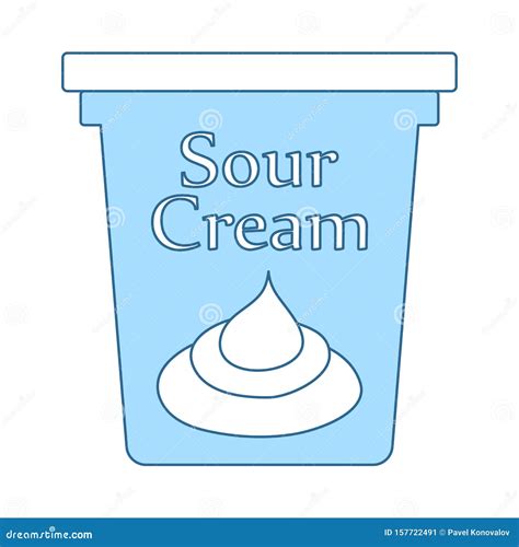 Sour Cream Icon Stock Vector Illustration Of Container 157722491