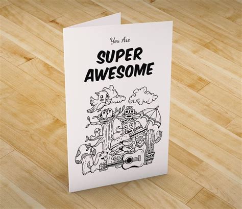 You Are Super Awesome Greeting Card G06 By Booodle On Etsy