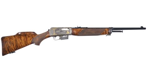 Engraved Gold Inlaid Winchester Model 1907 Semi Automatic