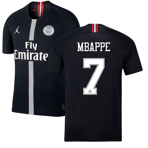 Mbappe Camiseta Psg Jordan Negra 2018 2019 Versión Jugador Ponte La