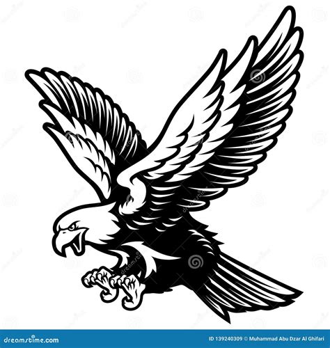 Black Eagle Logo Symbol Emblem Vector Illustration Cartoondealer