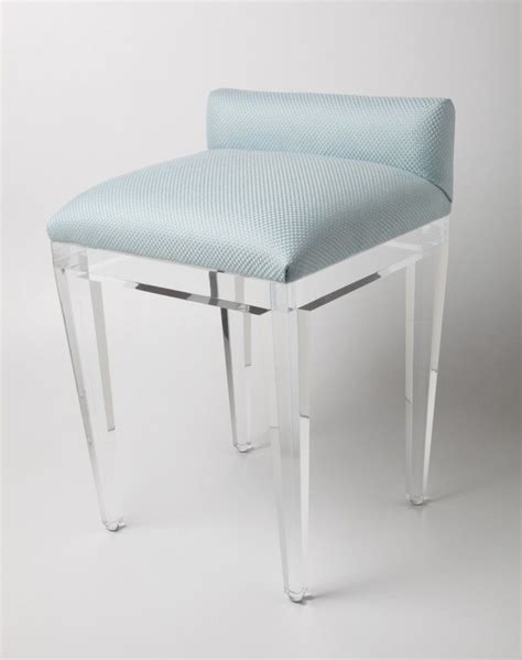 Amazon's choice for vanity chairs for bathroom. Bathroom. Vanity Stool With Low Back In Acrylic Frame And ...