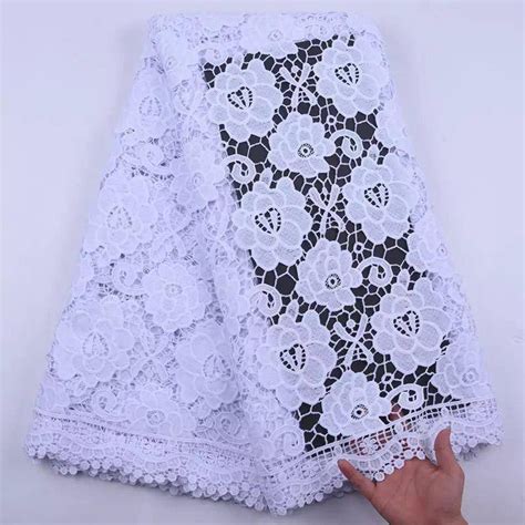 High Quality White African Lace Fabrics For Wedding Etsy