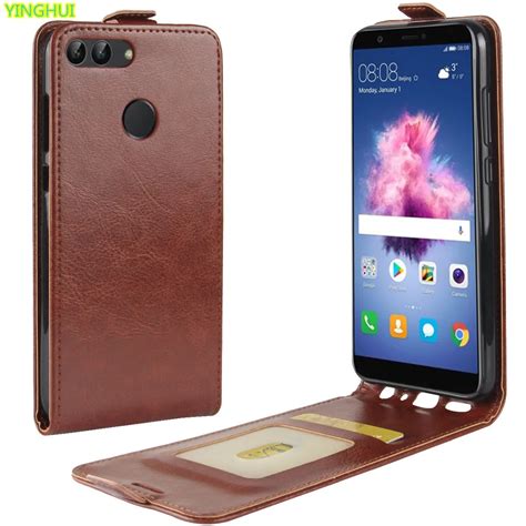 Phone Bag For Huawei Enjoy 7s Case Cover Luxury Leather Vertical Flip