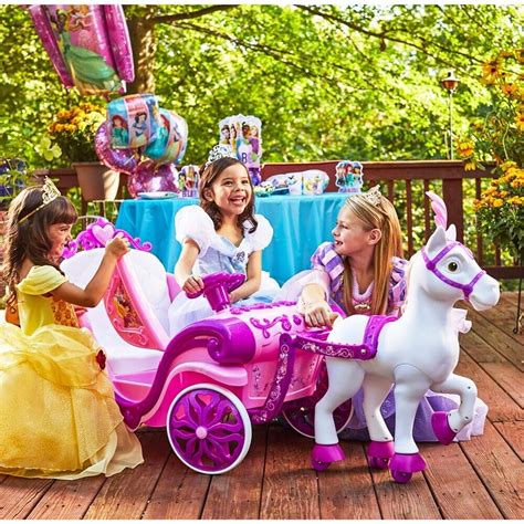 Huffy 17318 Disney Princess Royal Horse And Carriage 6v Ride On Toy