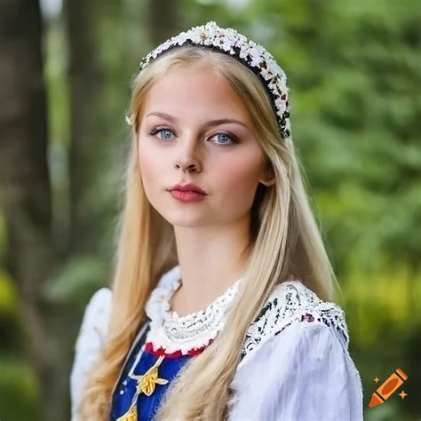 portrait of a beautiful swedish blonde girl