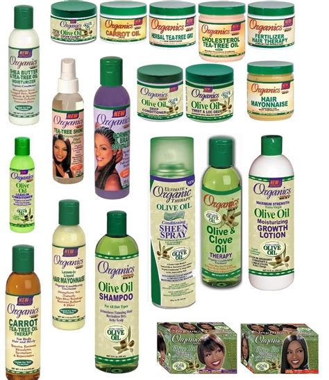 Some commonly used oils include coconut, argan, and olive oil. ORGANICS OLIVE OIL AFRICA'S BEST AFRO HAIR CARE PRODUCTS ...