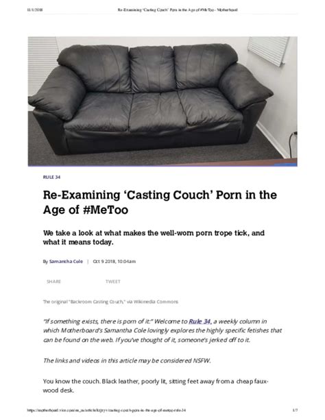 Pdf Re Examining Casting Couch Porn In The Age Of Metoo We Take A Look At What Makes The